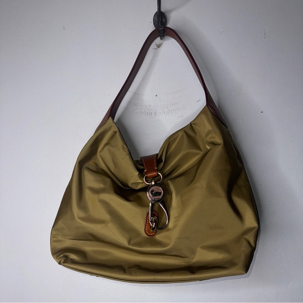 DOONEY & BOURKE Belvedere Nylon with Leather Trims Hobo Shoulder Bag